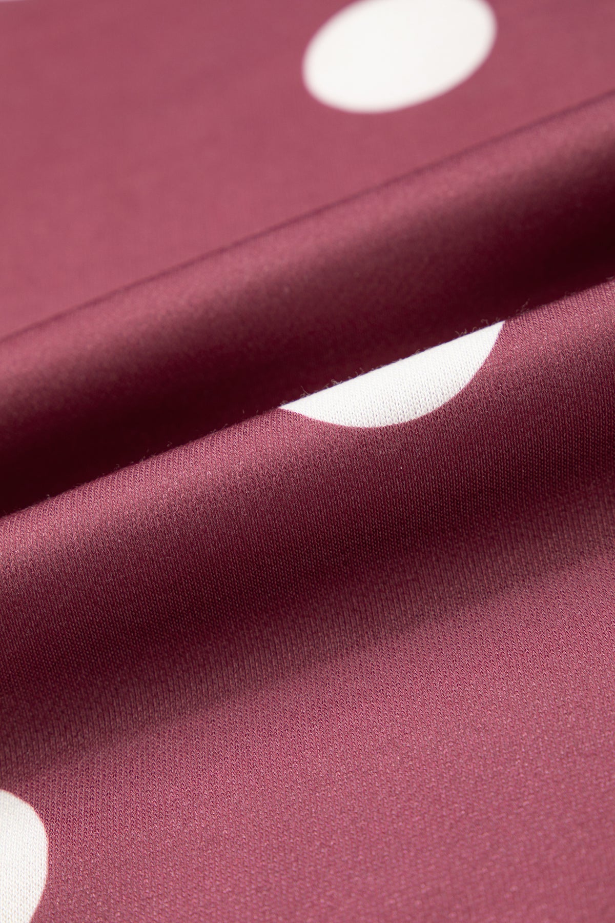 Pink Polka Dot Print Contrast Detail Oversized Tunic Sweatshirt
