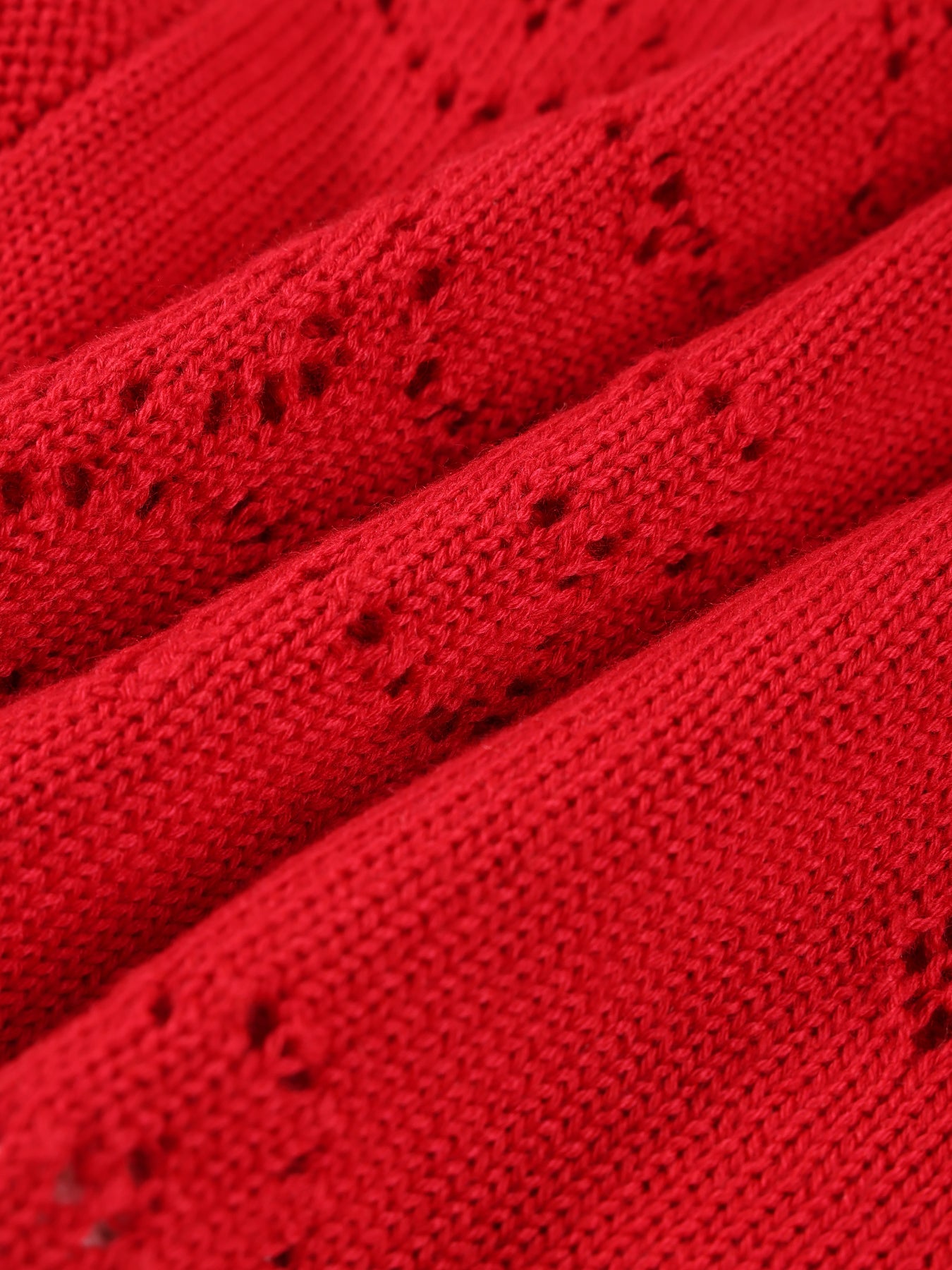 Girls Red Knit Sweater Vest Heart Pattern Cardigan