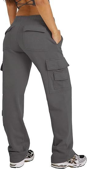High Waist Y2K Multi-Pocket Cargo Sweatpants