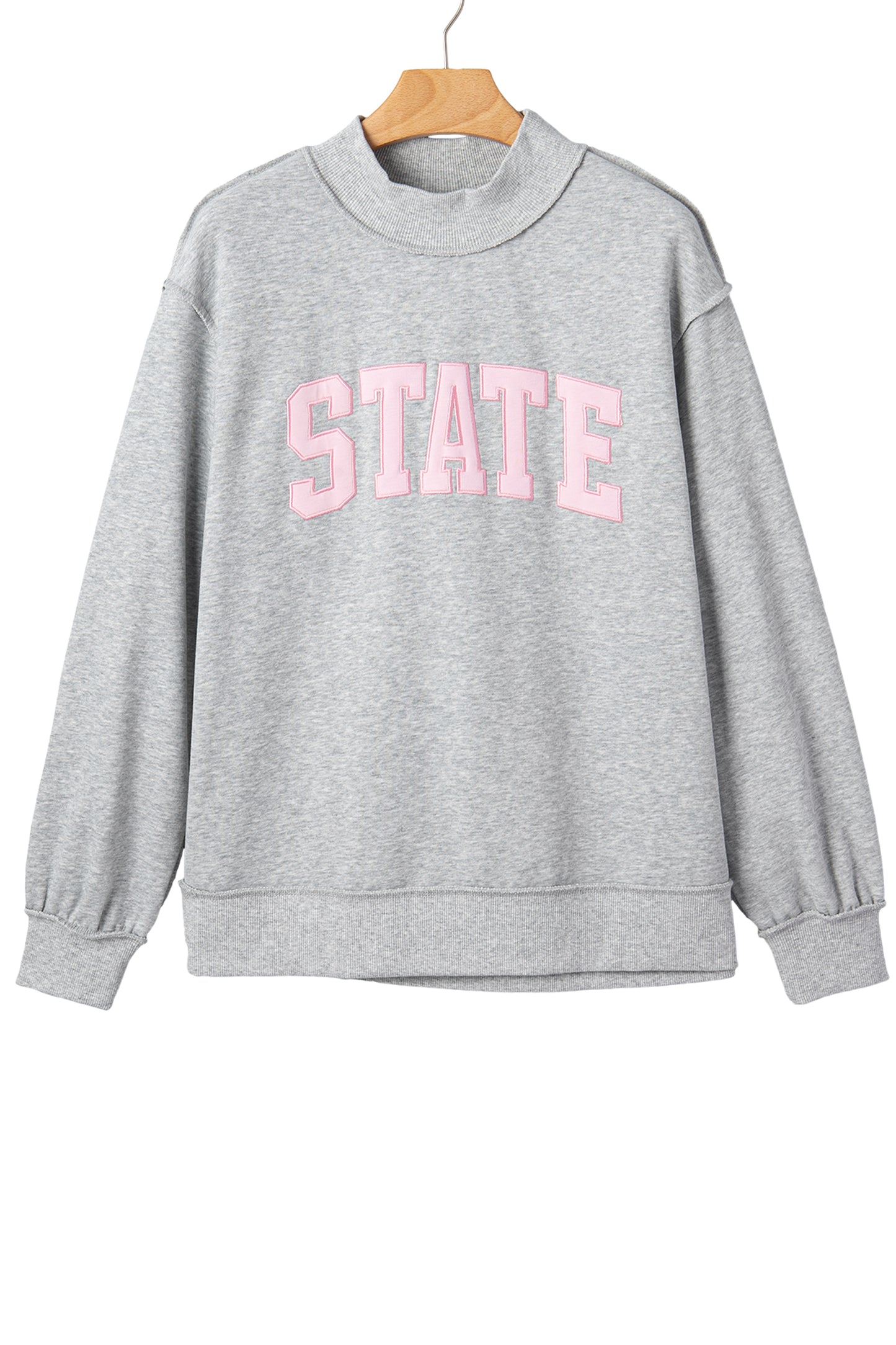 Game Day STATE Embroidered Mock Neck Sweatshirt