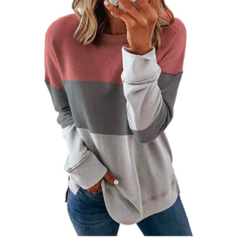 Women's Splatter Print Long Sleeve Loose Fit Casual Top