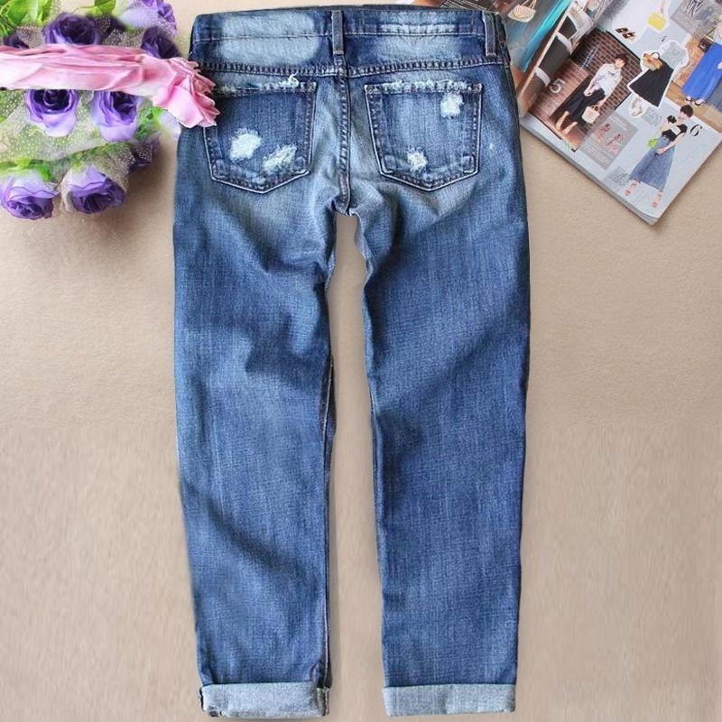 Women’s Halloween Distressed Straight Leg Pumpkin Jeans