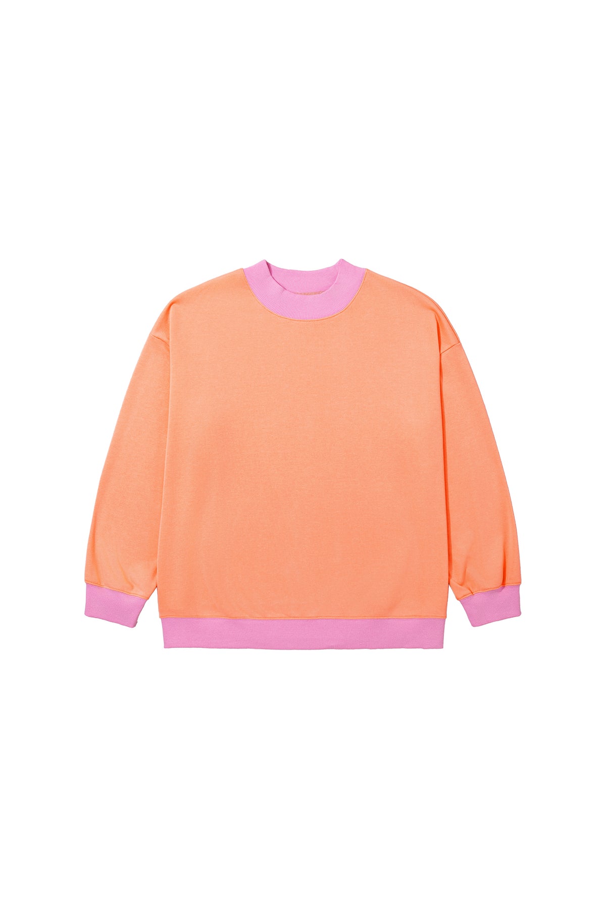 Contrast Trim Relaxed Fit Plus Size Sweatshirt