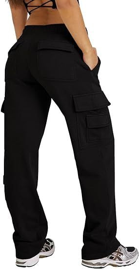 High Waist Y2K Multi-Pocket Cargo Sweatpants