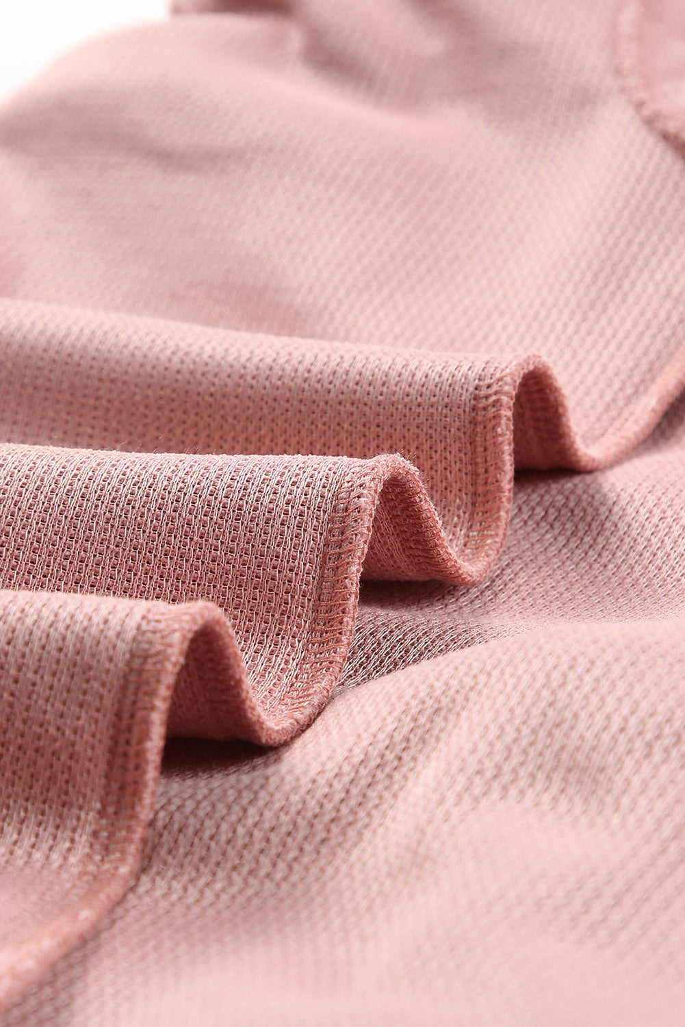Customizable Solid Ribbed Knit Round Neck Casual PulloverSweatshirt