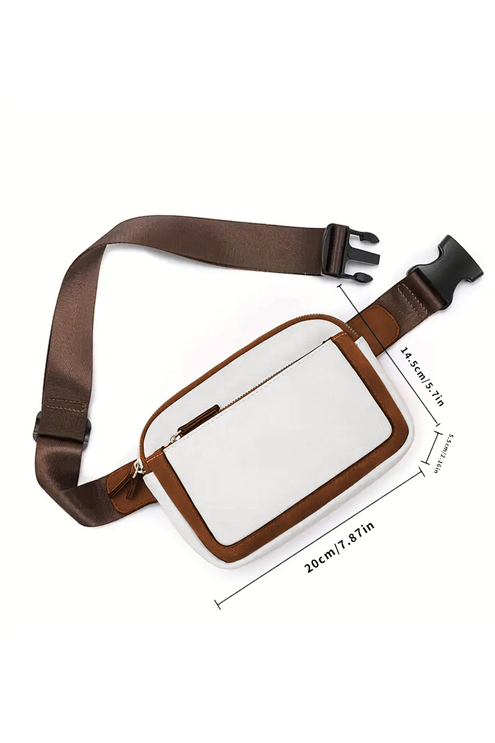 Black PU Leather Mini Crossbody Sling Bag Adjustable Strap