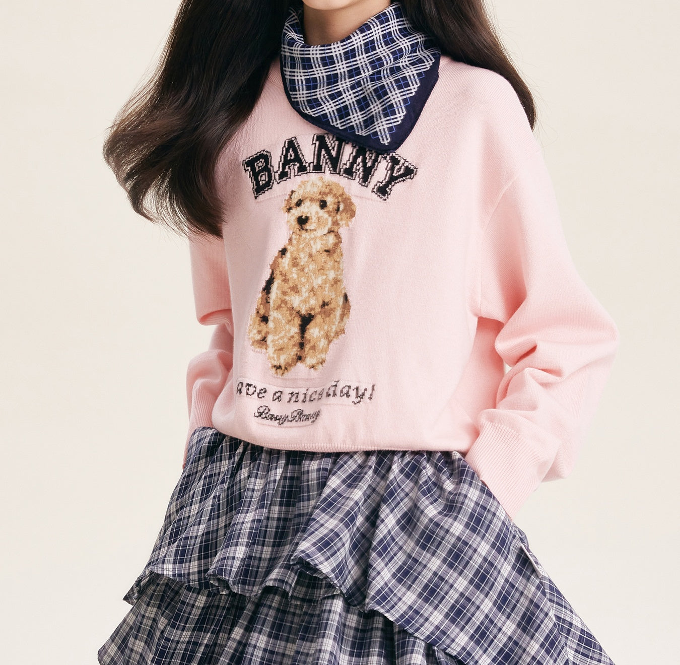 Pink Cartoon Dog Sweatshirt for Kids | Cozy & Cute