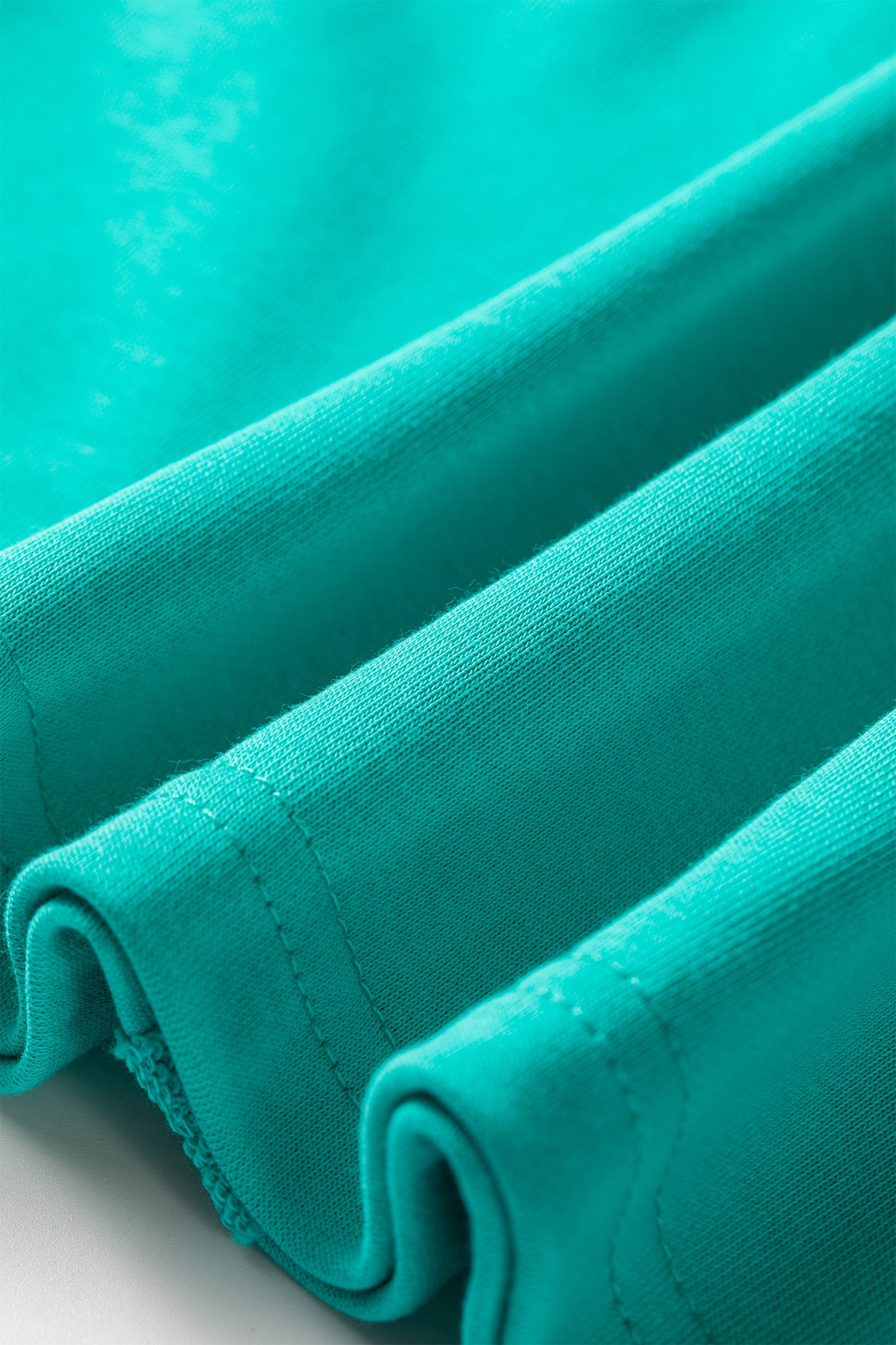 Sea Green Polo Collar T Shirt Dress Casual Shift Style
