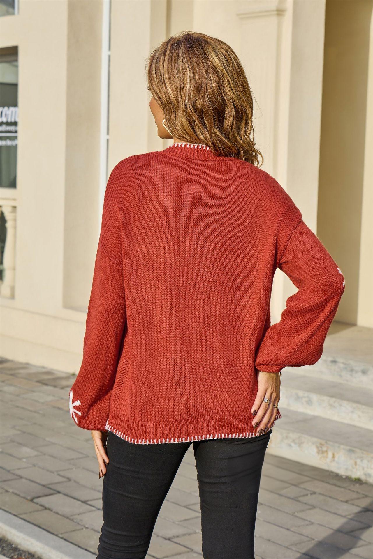 2025 Fall Floral Knit Cardigan – Boho Chic Open Front Sweater