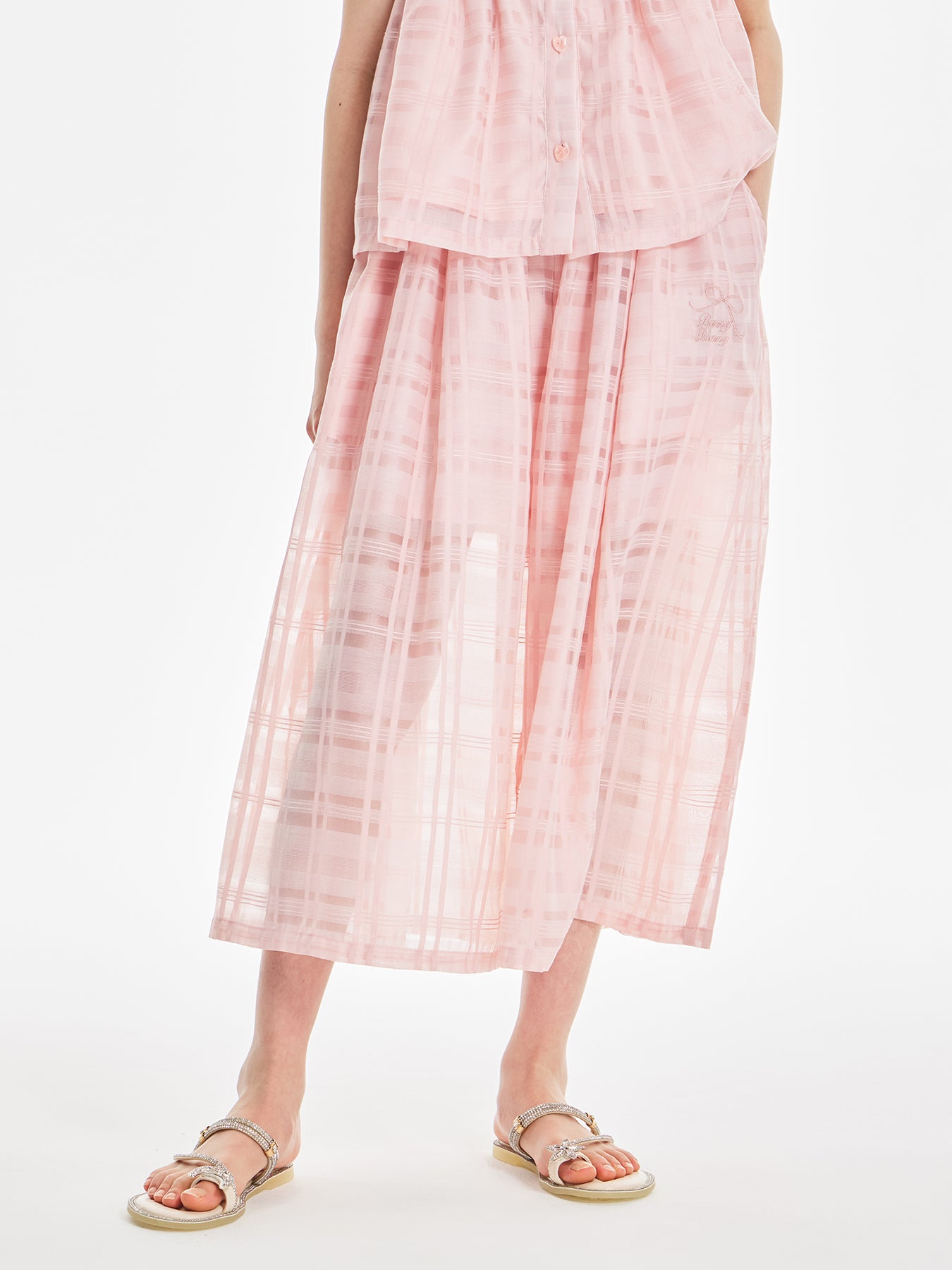 Girls Pink Bow Polo Shirt or Wide Leg Pants