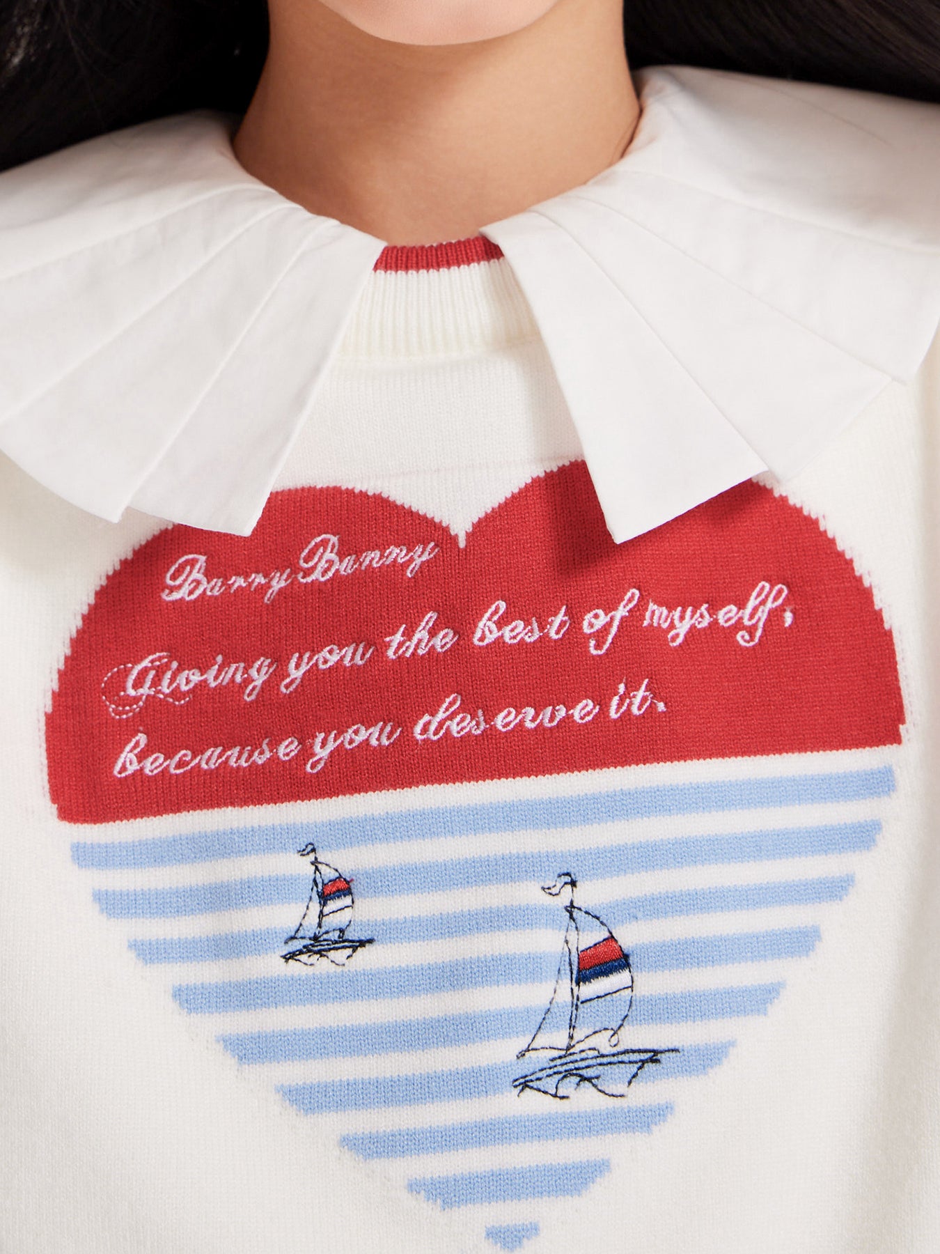 Girls Heart Knit Sweater Vest Preppy Top