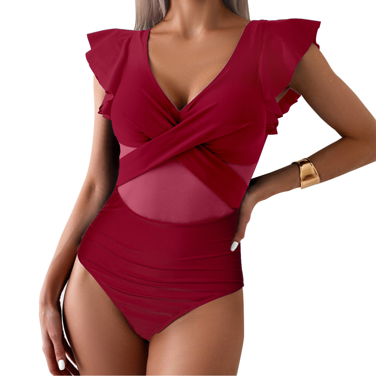 2025 New Women’s Sporty One-Piece Bikini Swimsuit – Quick-Dry Swimwear