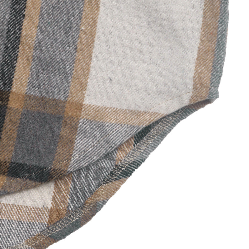 Plaid Lapel Button-Down Long Sleeve Shacket for Women