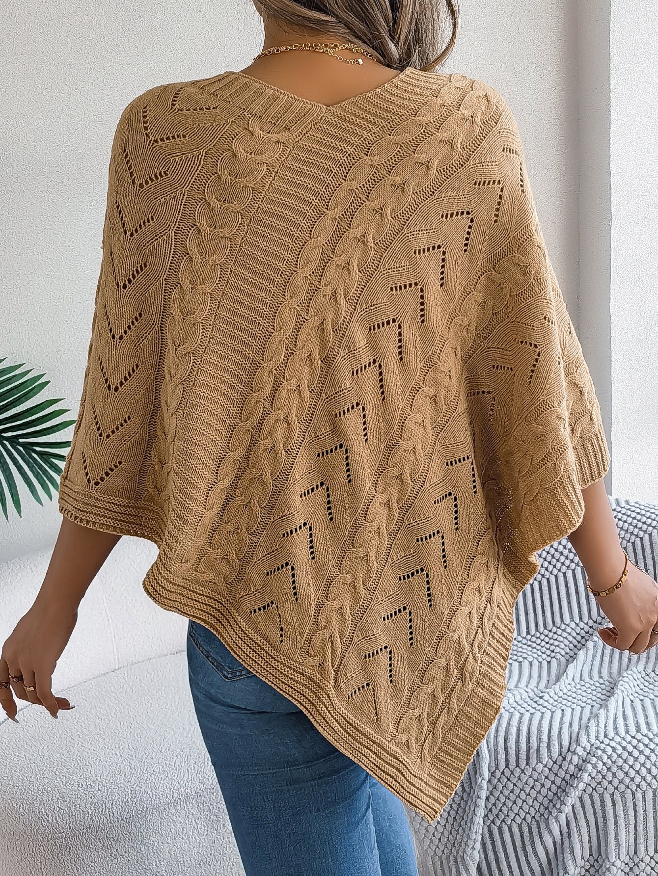 2025 Fall/Winter Cozy Poncho Knit Sweater Jacket