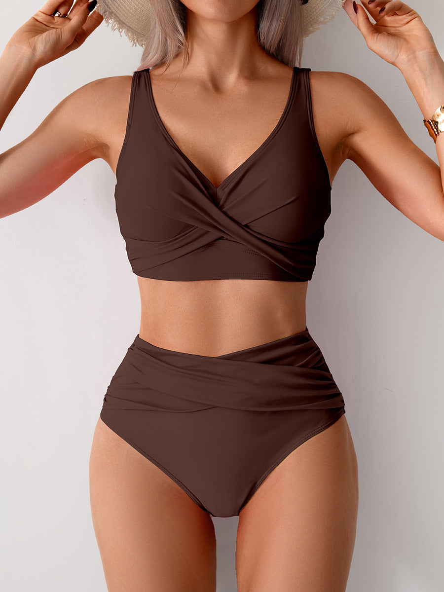 2025 New Women's High-Waisted Sexy Bikini Set Swimsuit