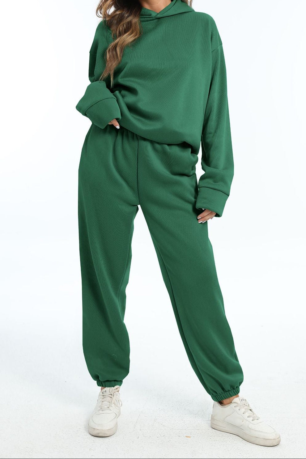 Women's Fleece Hoodie Sweatpants Set Casual 2 Piece