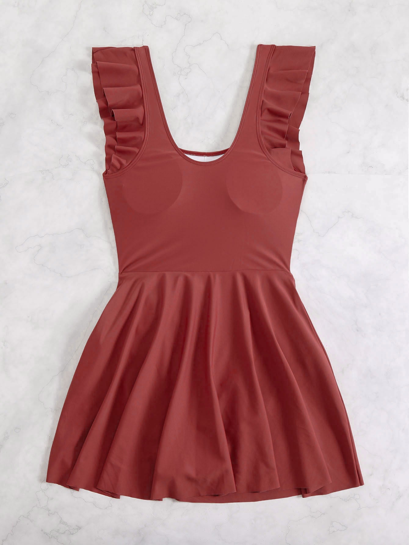 2025 New Women’s Plus Size Swimsuit - Modest Skirted Swim Dress