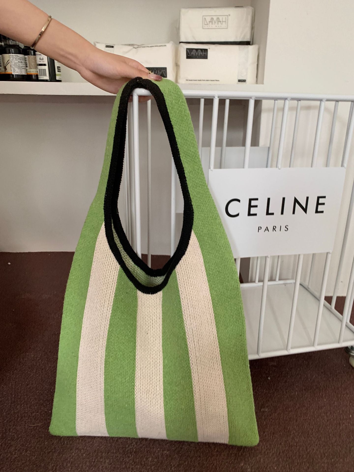 Hand Hooked Woven Bags Women's Tote Large Shoulder Shopper Large Crossbody Bag