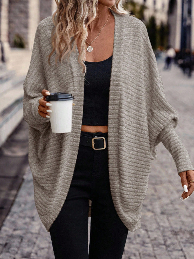 Women's Batwing Sleeve Open Front Knit Cardigan