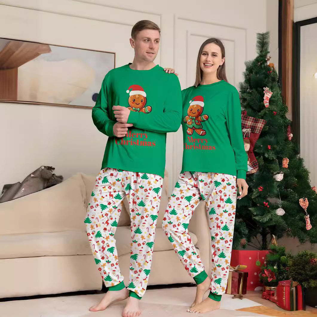 Alphabet Parent-child Dress Printed Homewear Christmas Pajama Set