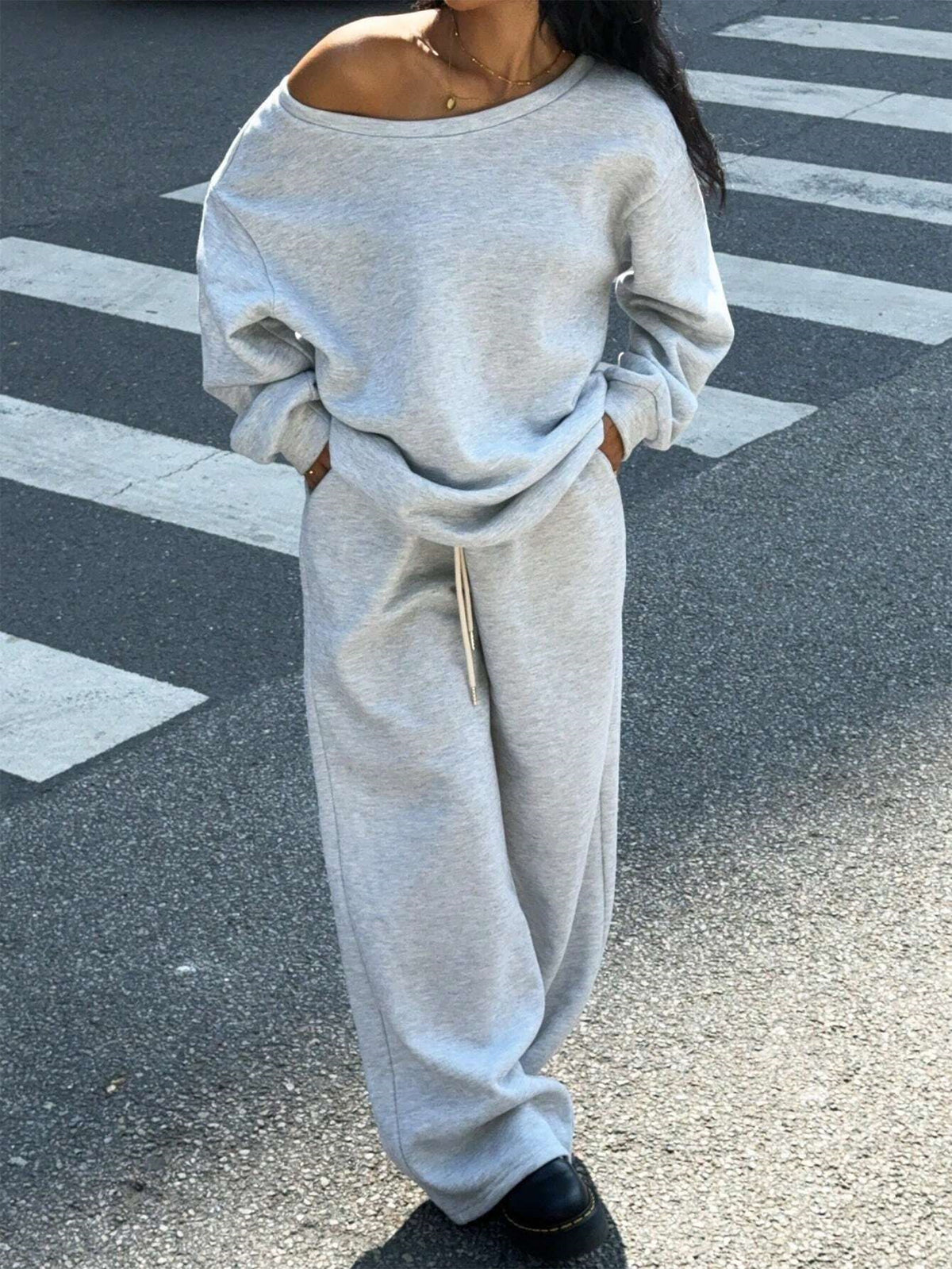 Women's Oversized 2 Piece Sweatsuit Lounge Set