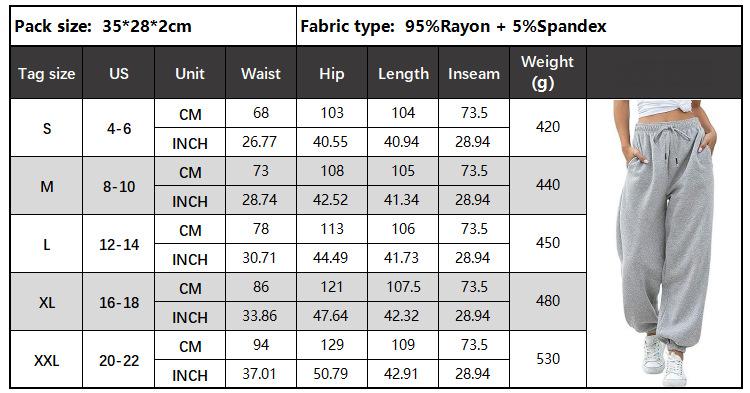 High Waist Loose Fit Sweatpants | Casual Jogger Pants Women