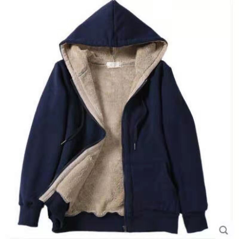 Women's Sherpa Lined Zip Up Hoodie Plus Size Oversized