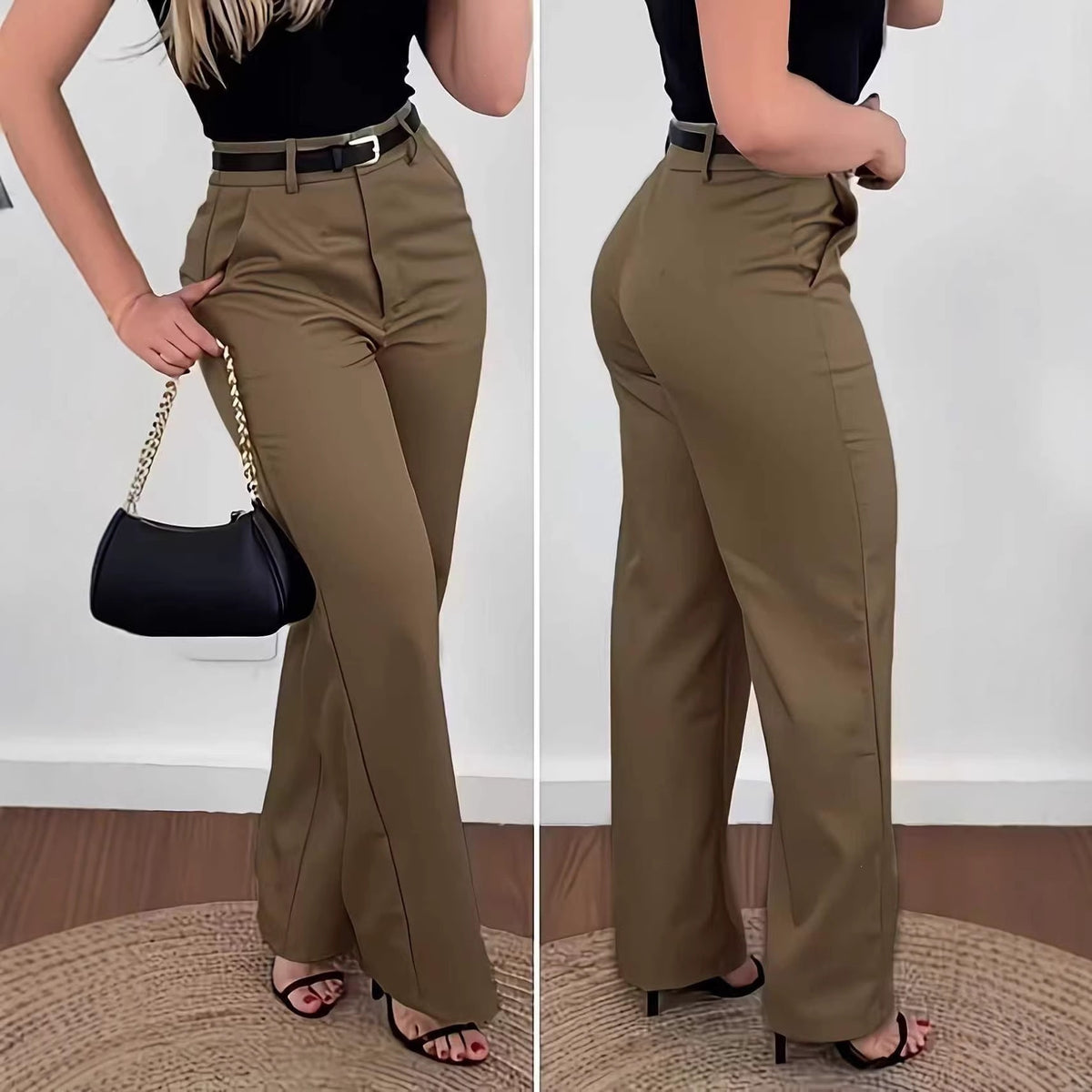 Women's High Waisted Wide Leg Dress Pants Trousers