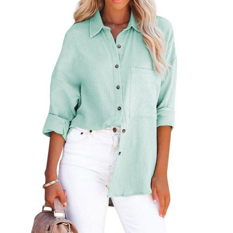 Women's Oversized Batwing Sleeve Button Down Shirt