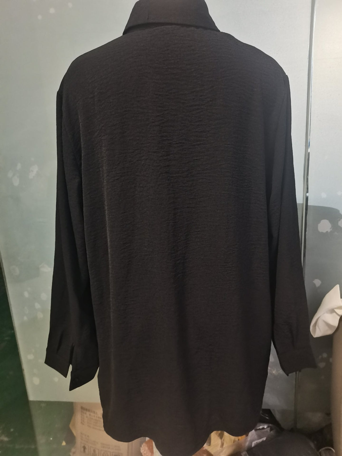 Plus Size Button Down Shirt Dress Long Sleeve with Pockets