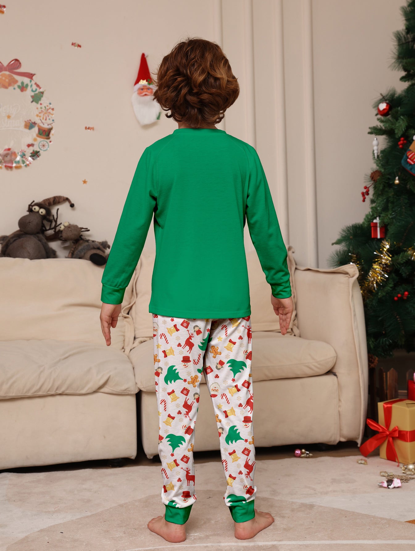 Alphabet Parent-child Dress Printed Homewear Christmas Pajama Set