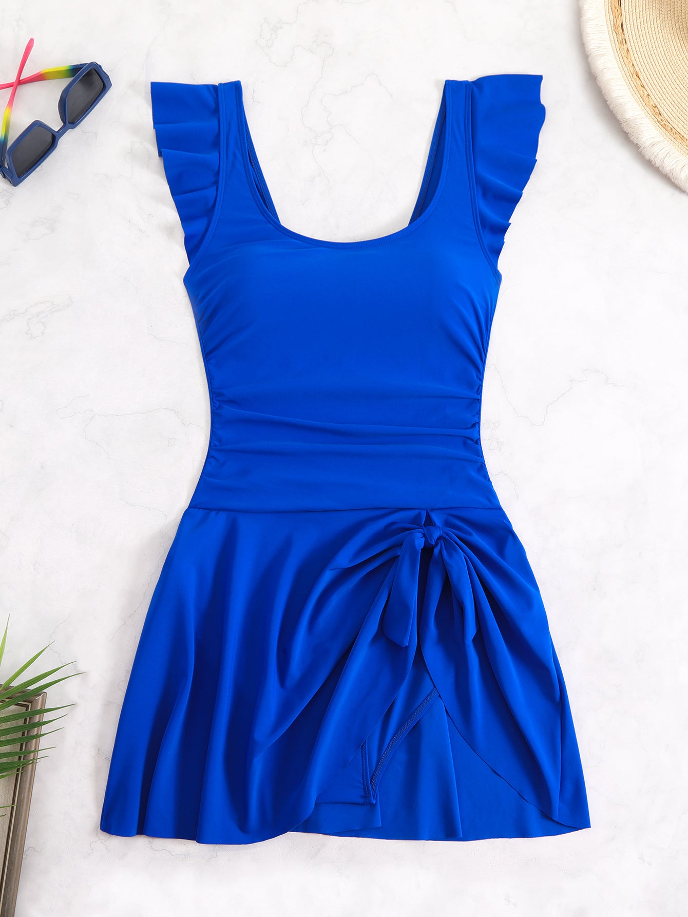 2025 New Women’s Plus Size Swimsuit - Modest Skirted Swim Dress
