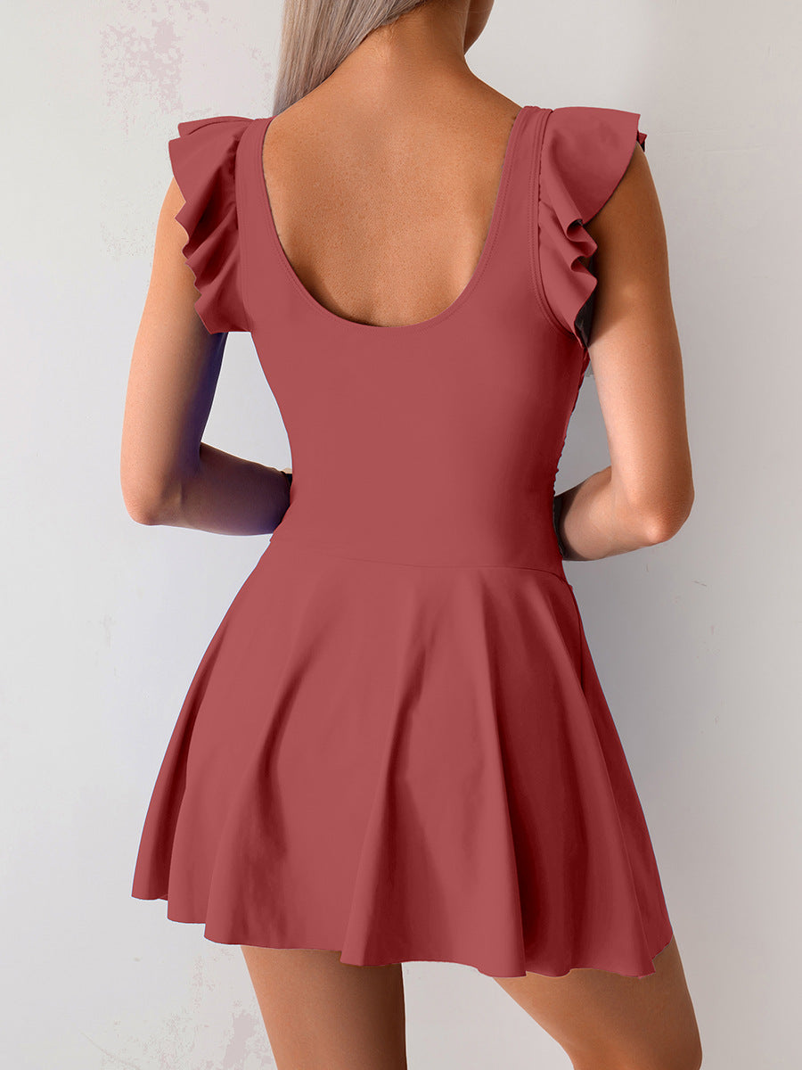 2025 New Women’s Plus Size Swimsuit - Modest Skirted Swim Dress