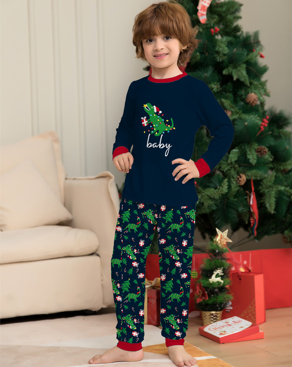 Alphabet Animal Parent-child Outfit Printed Loungewear Christmas Pajamas