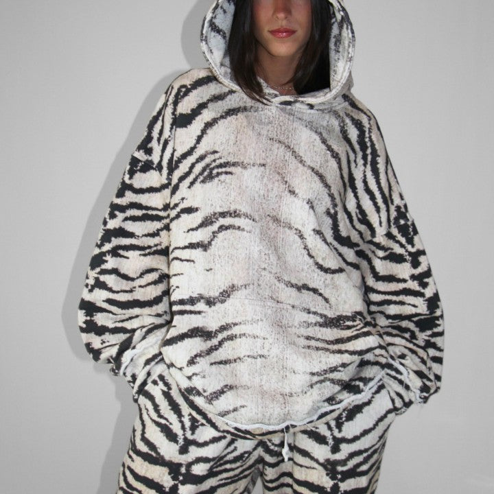 Women's Animal Print Lounge Hoodie & Pants Set