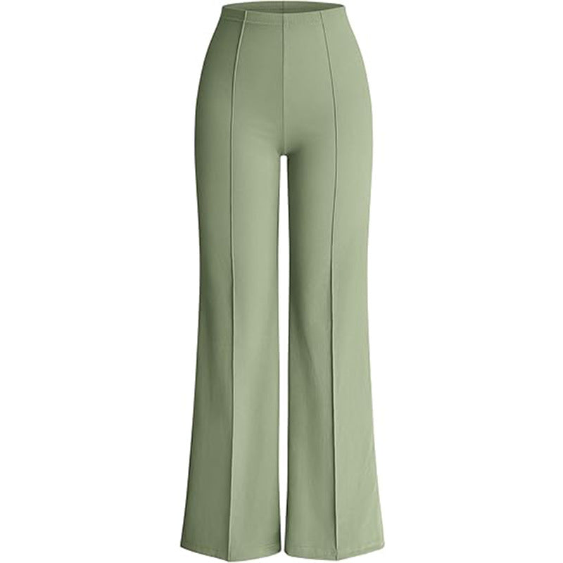 Chic High-Waisted Wide-Leg Pants – Effortless Street Style Trousers