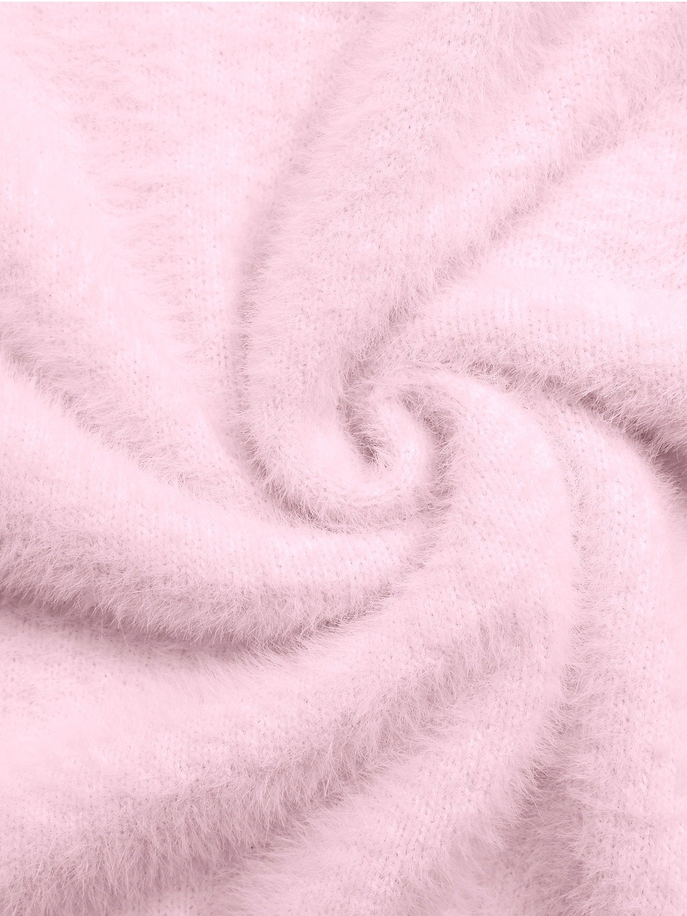 Pink Fuzzy Off Shoulder Sweater Oversized Pullover