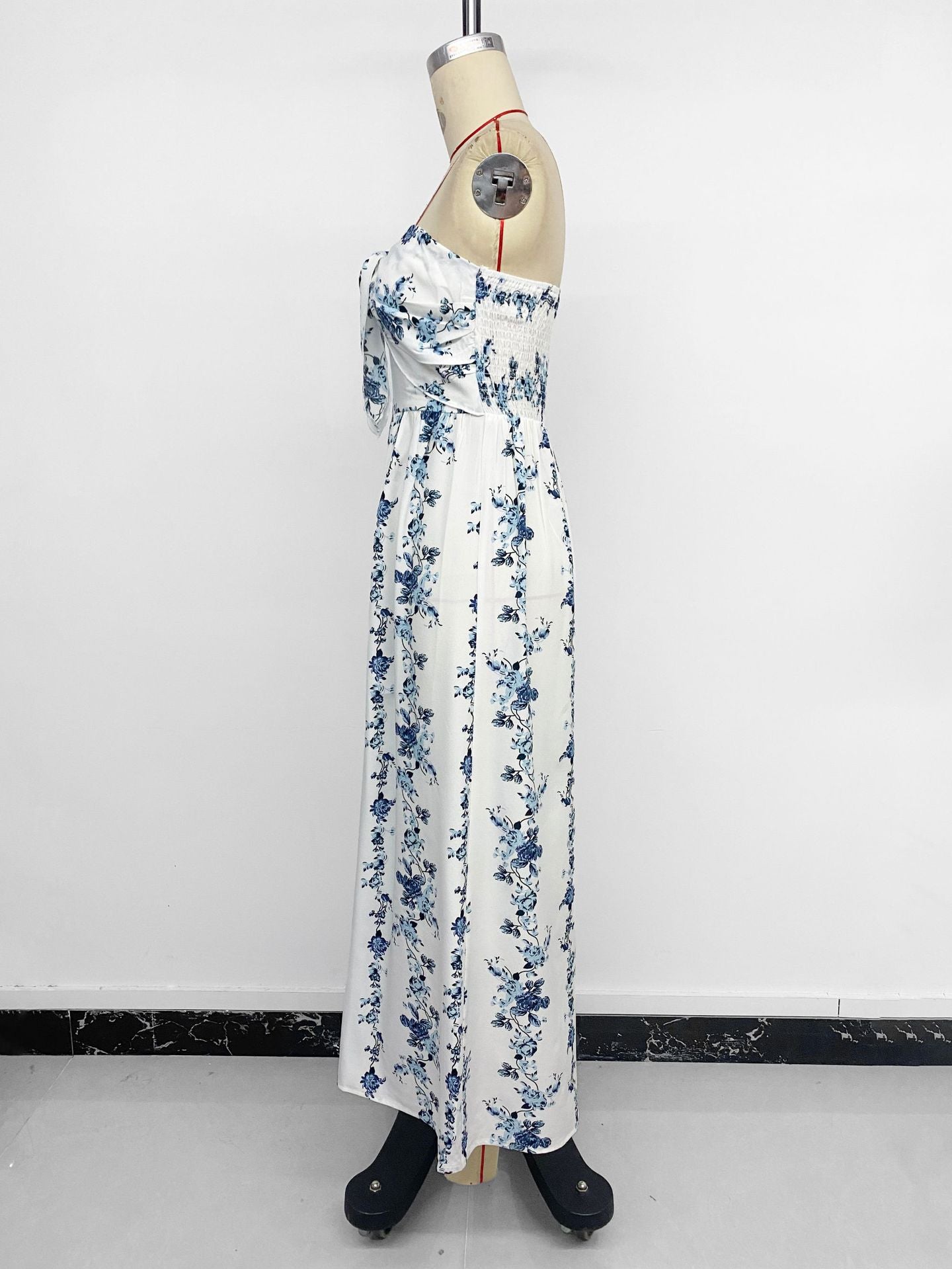 Floral Strapless Wide Leg Jumpsuit Resort Outfit