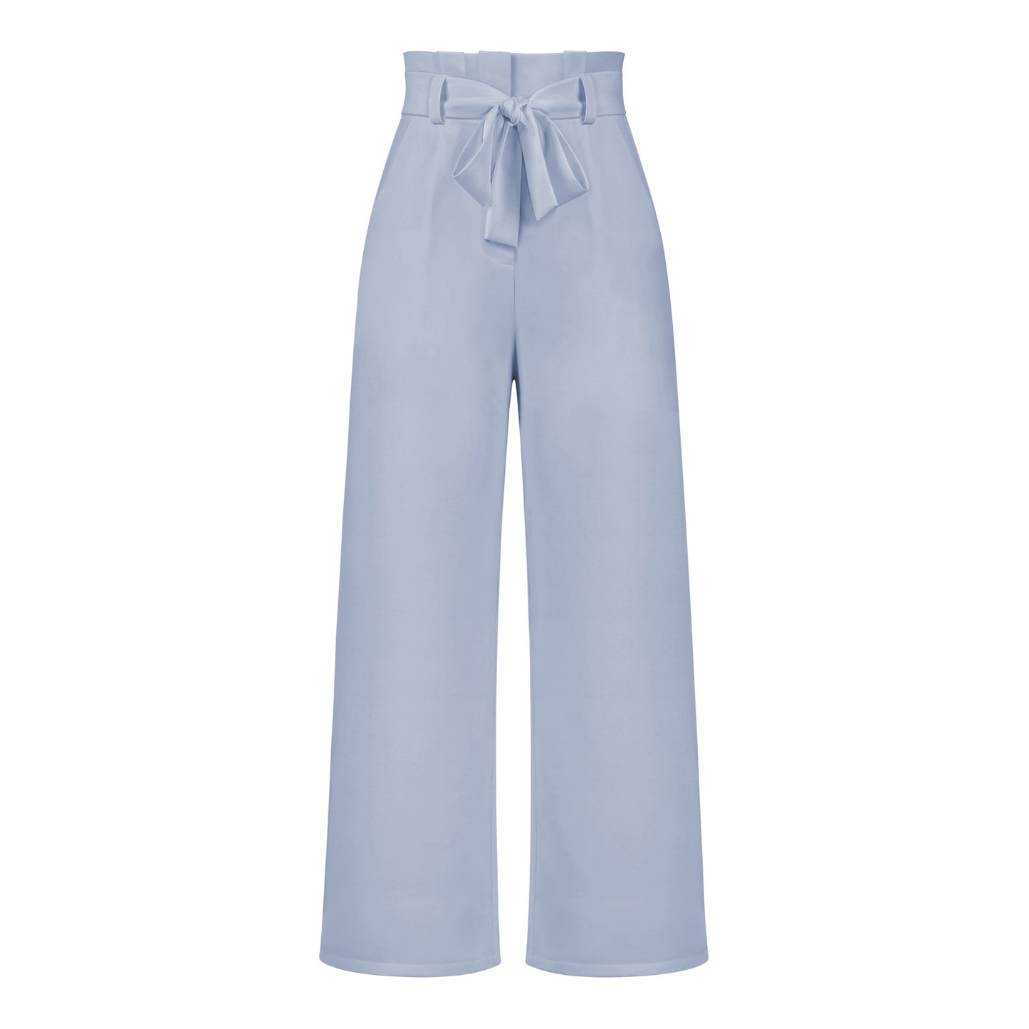 Women's Wide-Leg Trousers with Belt Casual Commuter Pants