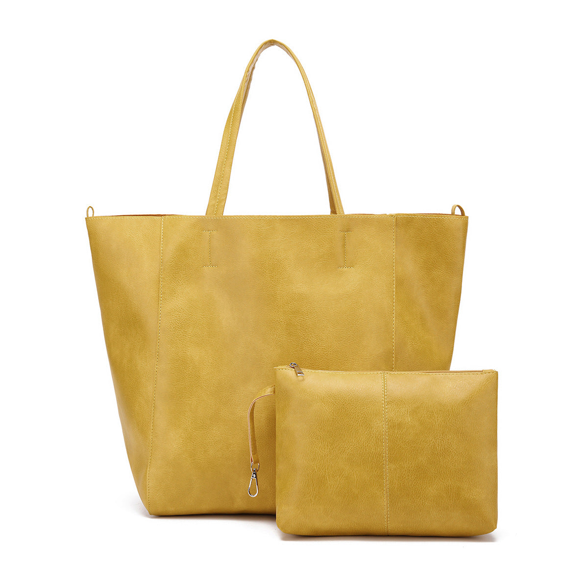 Vintage Large Soft PU Leather Tote Bag for Women