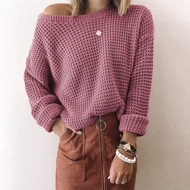 Women's Oversized Chunky Knit Off Shoulder Sweater