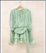 French Puff Sleeve Ruffle Mini Skirt Two Piece Set