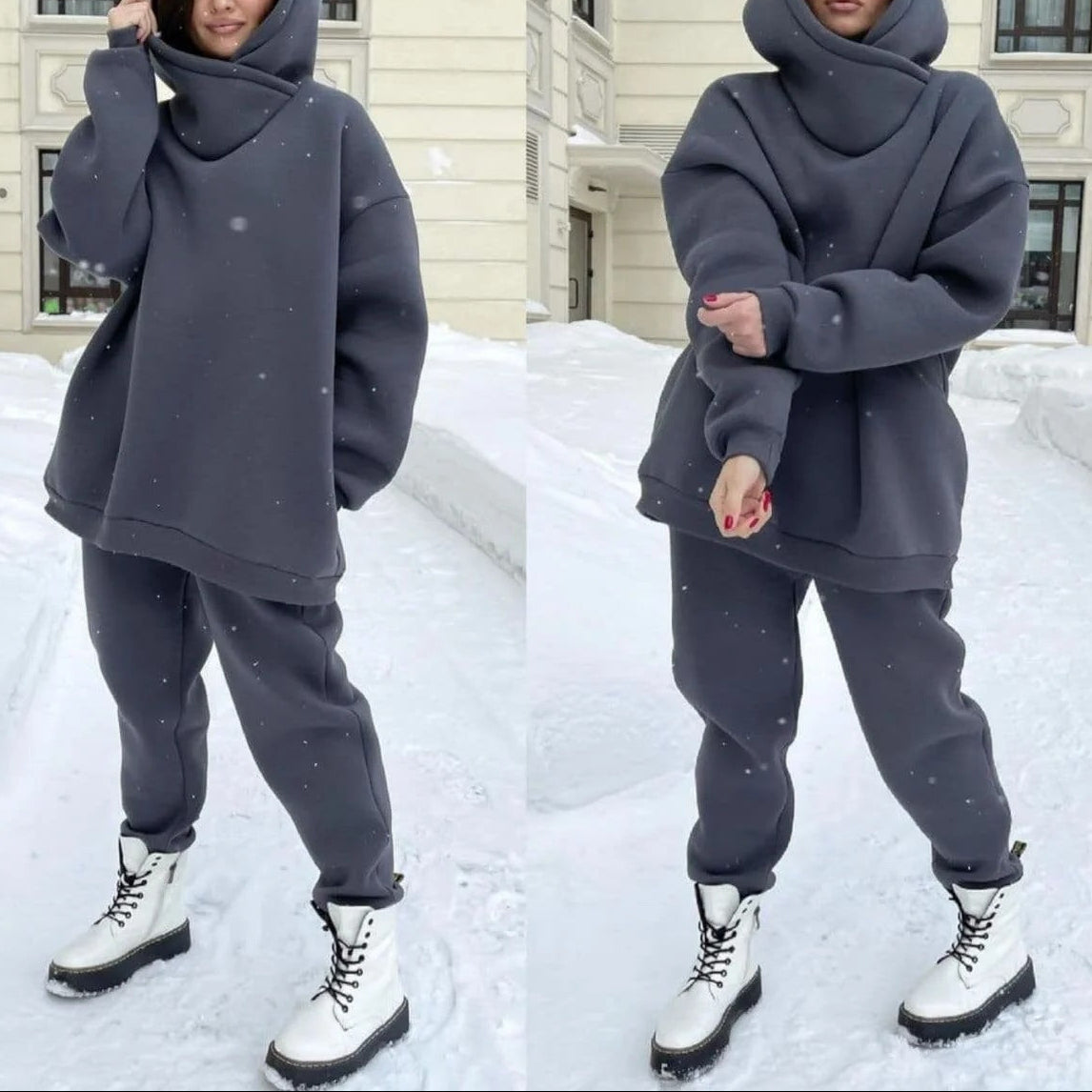 Women's Oversized Hoodie Jogger Two Piece Lounge Set