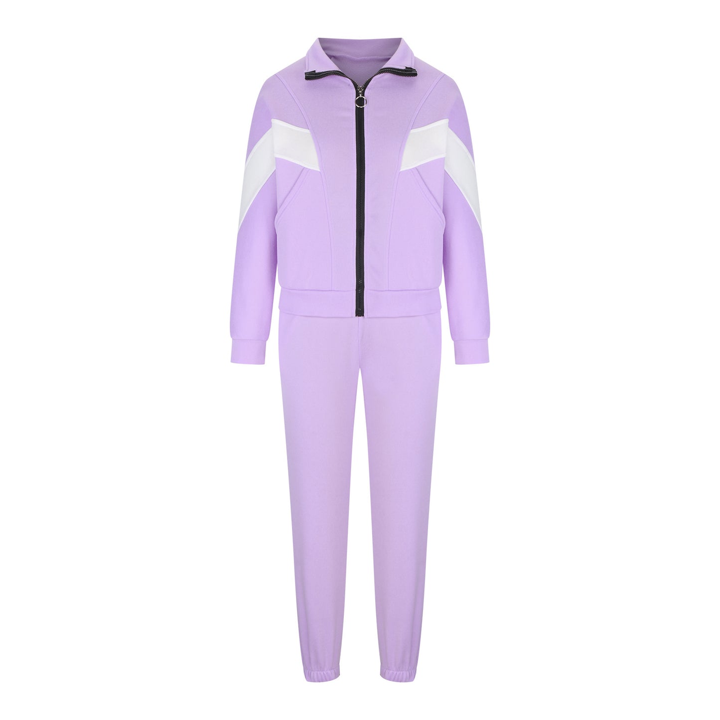 Women's Oversized Color Block 2 Piece Jogger Sweatsuit