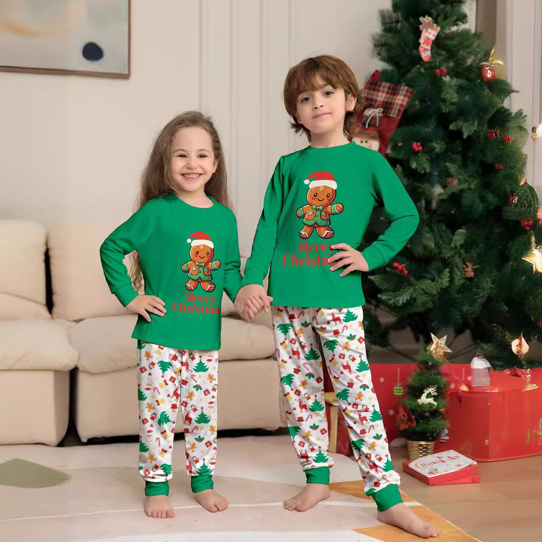Alphabet Parent-child Dress Printed Homewear Christmas Pajama Set