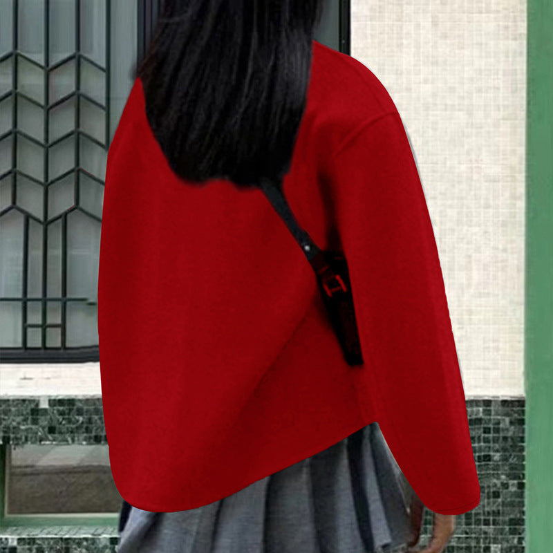 Women's Oversized Double Breasted Wool Blend Coat