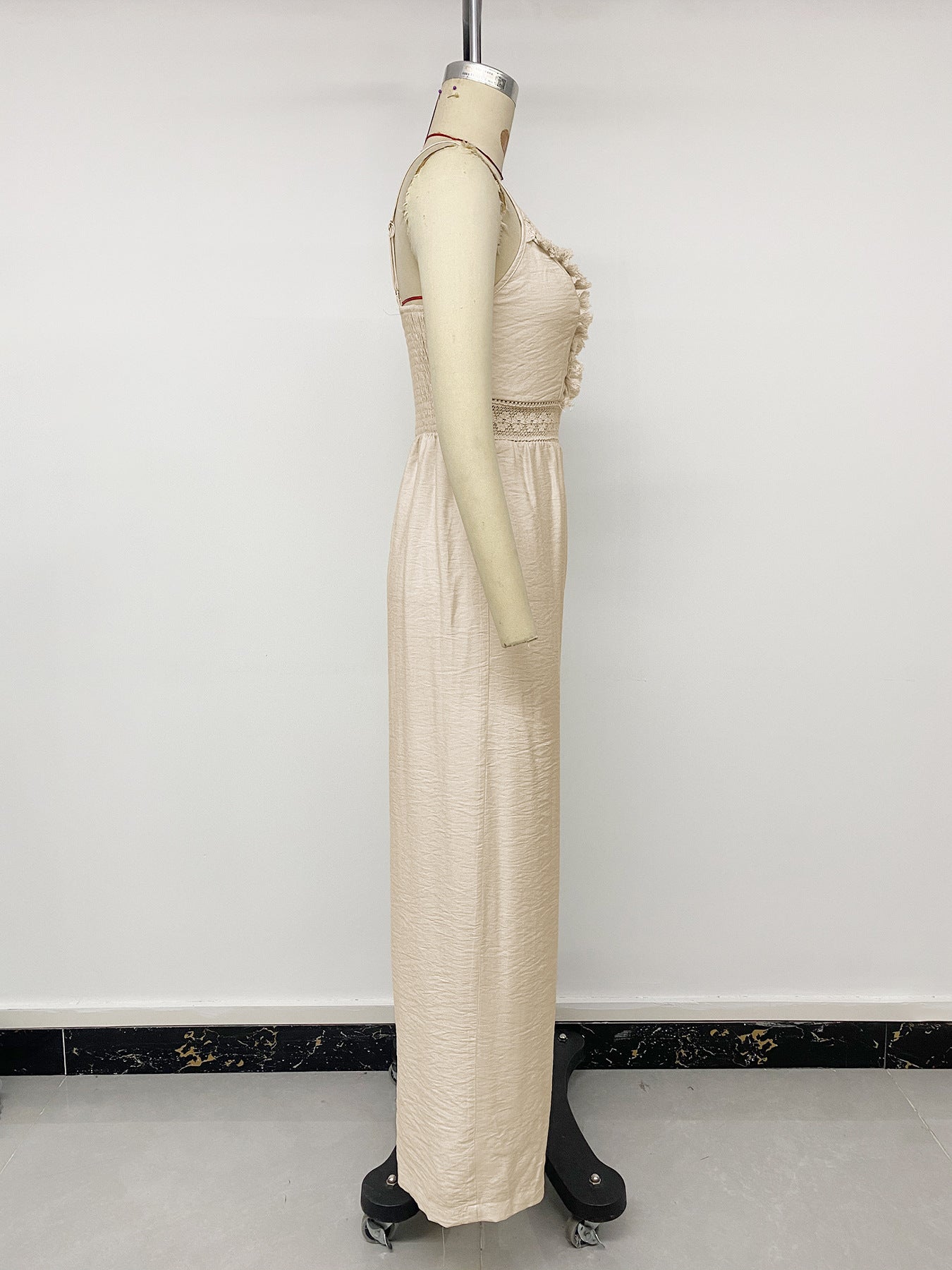 Lace Trim Cami Wide Leg Jumpsuit Resort Outfit