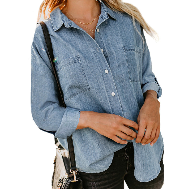 Women's Classic Long Sleeve Button Down Shirt