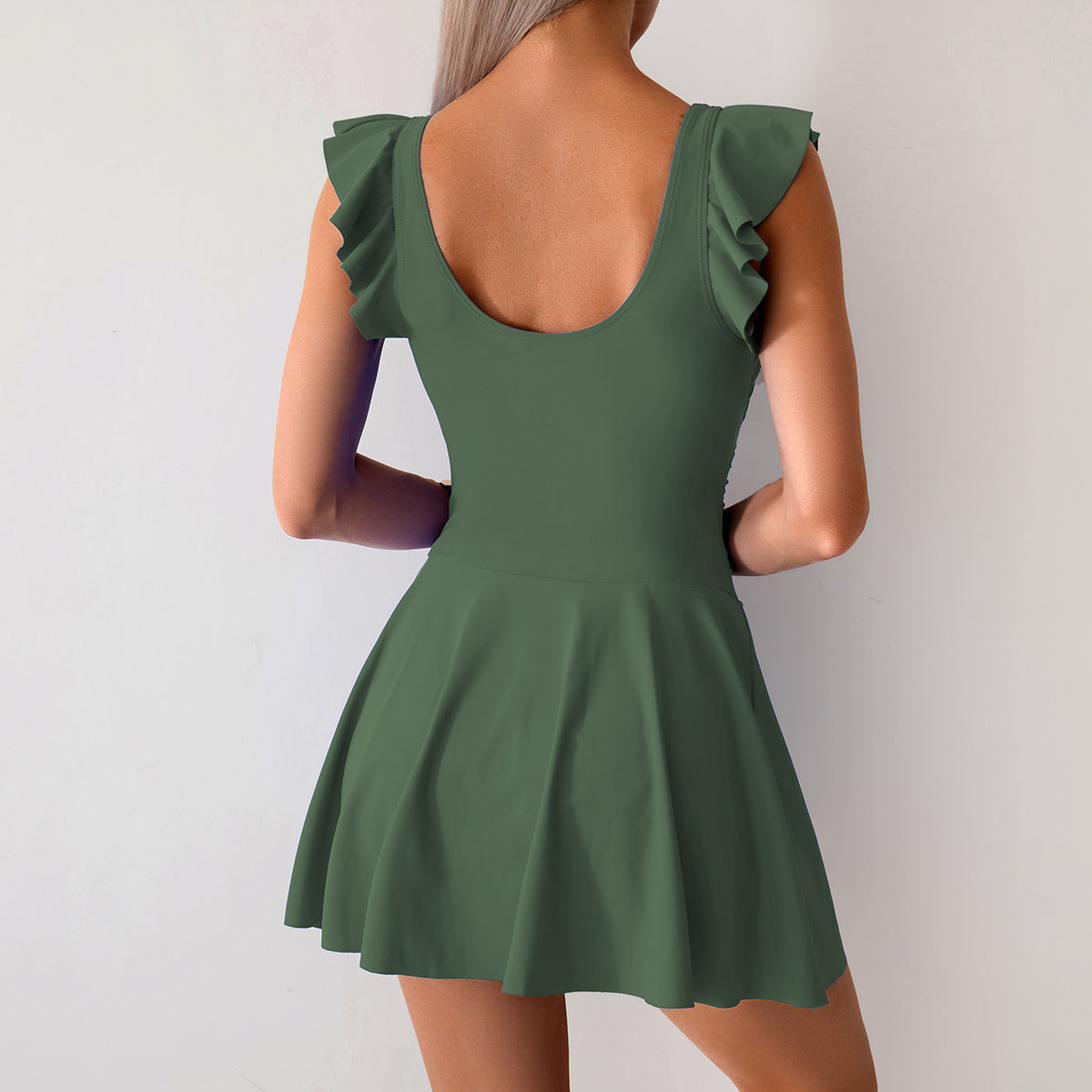 2025 New Women’s Plus Size Swimsuit - Modest Skirted Swim Dress