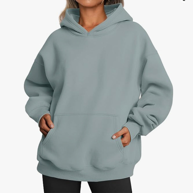 Women's Oversized Fleece Hoodie Pullover Pocket Sweatshirt